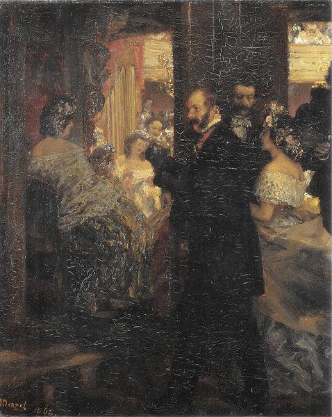 Adolph von Menzel Im Opernhaus China oil painting art